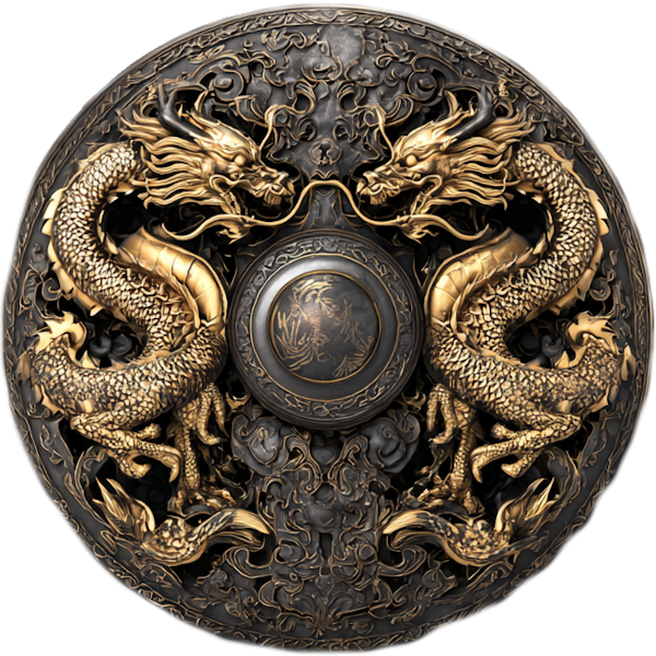 Ryūseijin dragon shield medallion